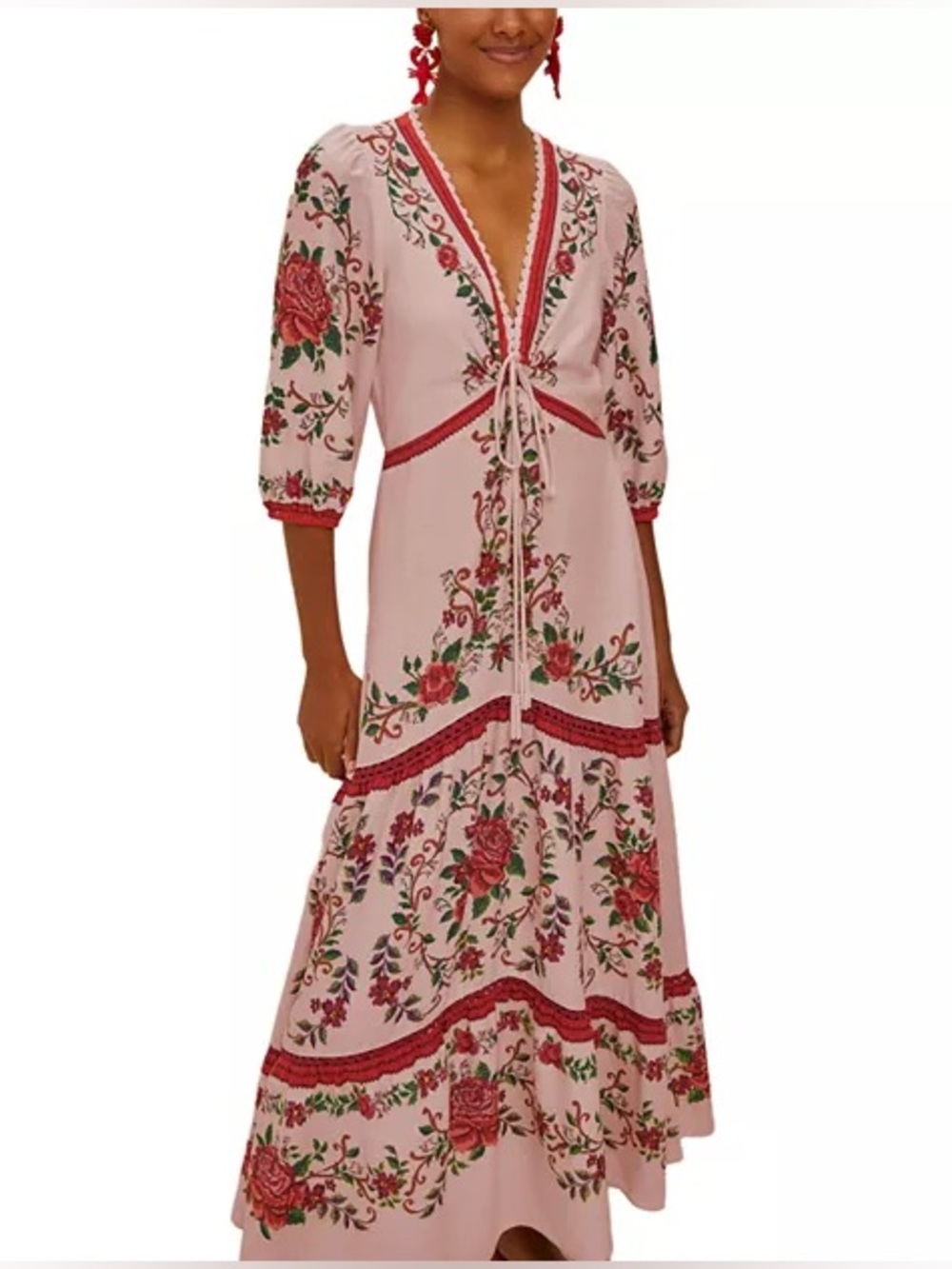 Farm Rio Flower Tapestry Maxi Dress - size small - NWT - Picture 1 of 6